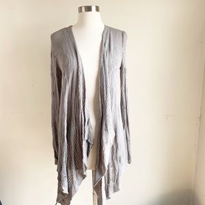 Vici Beige Waterfall Open Front Cardigan Size S